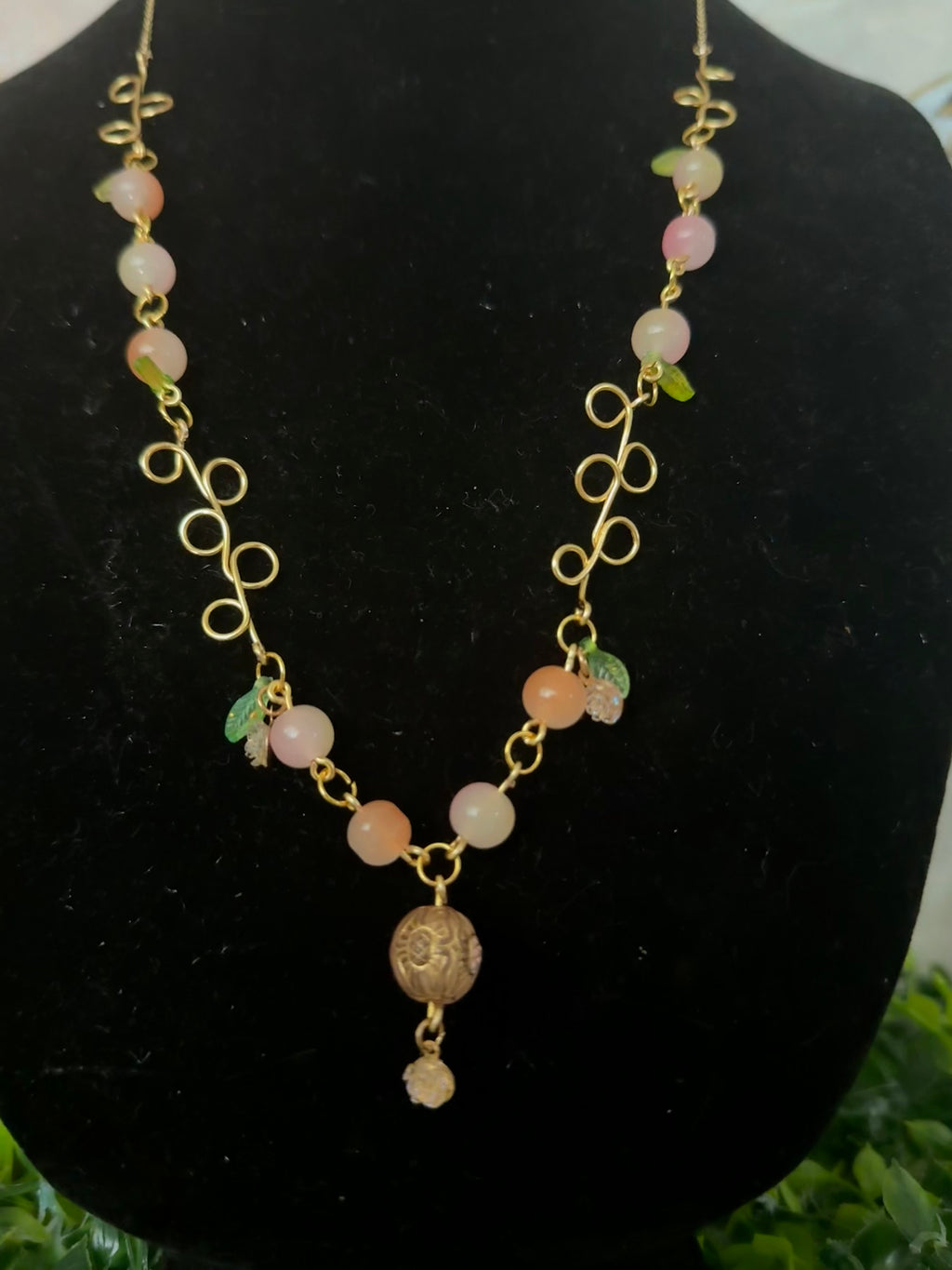 Vintage Peach Necklace