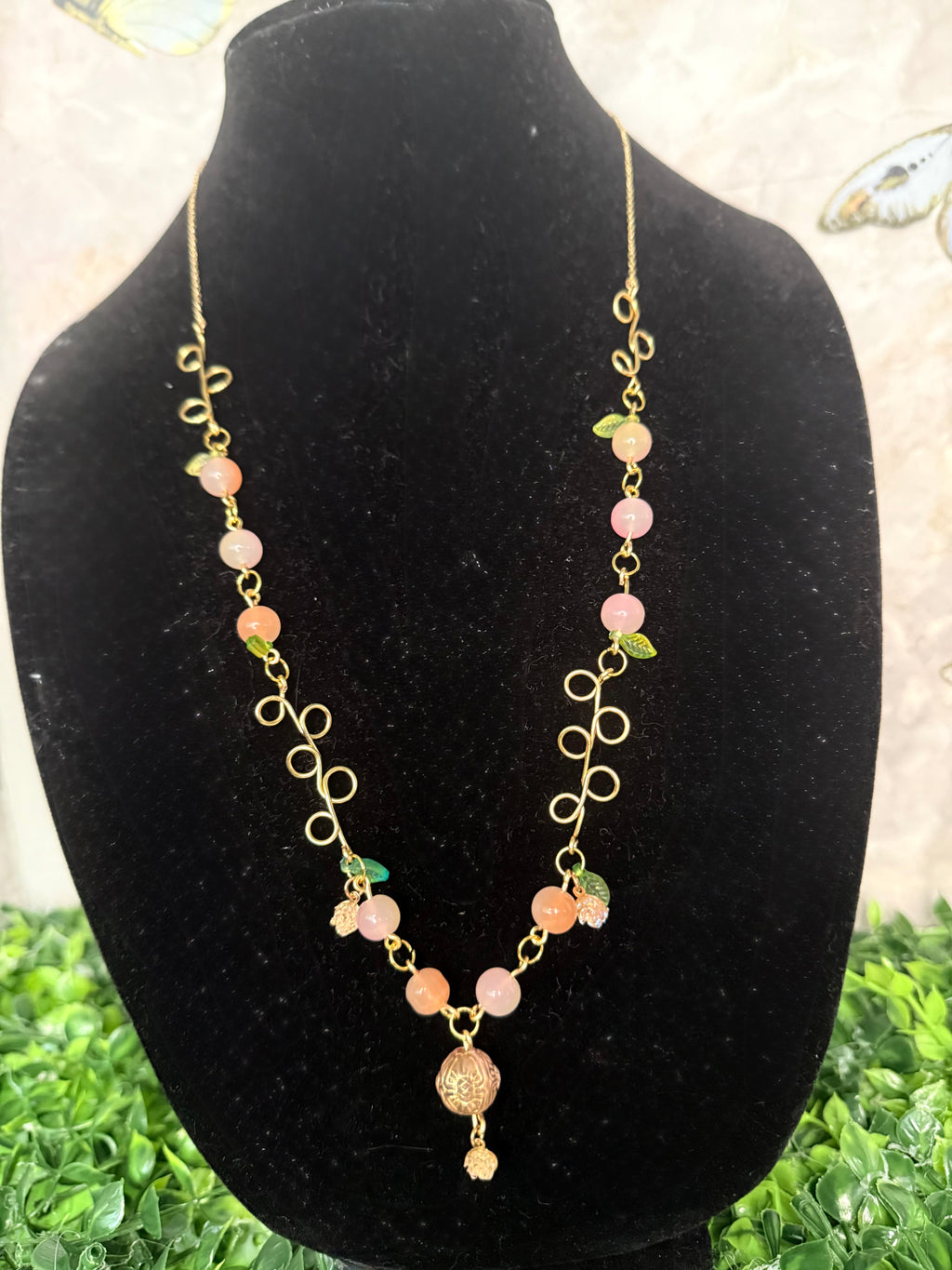 Vintage Peach Necklace